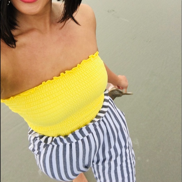 Hollister Yellow Tube Top - Picture 1 of 4